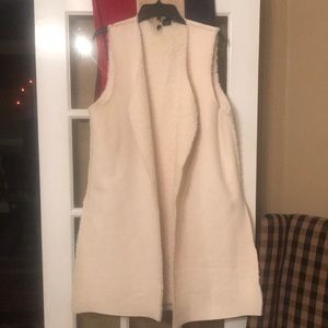Long wool and suede vest.  Size L